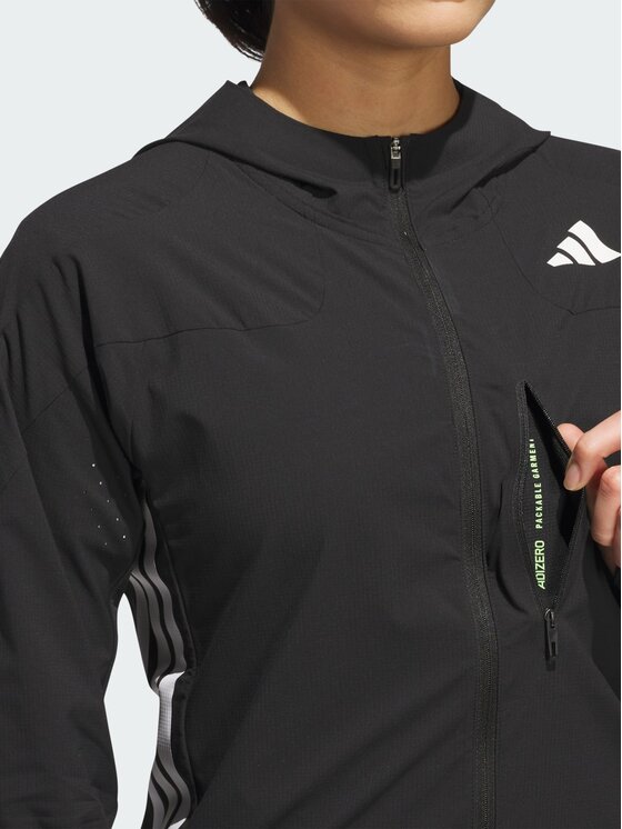 adidas adidas Kurtka do biegania Adizero Running Czarny Slim Fit