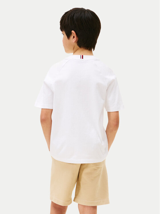 Tommy Hilfiger Tommy Hilfiger T-Shirt KB0KB09726 Biały Regular Fit