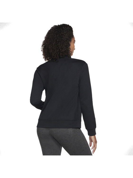Skechers Skechers Felpa Skechers Go Walk Everywhere Full Zip Hoodless Nero Regular Fit