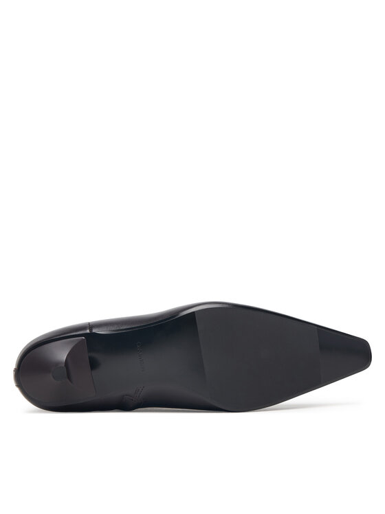 Calvin Klein Calvin Klein Botki Kitten Heel Ankle Boot Lth HW0HW03165 Brązowy ciemny