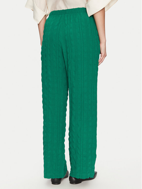 Vero Moda Vero Moda Kalhoty z materiálu Noella 10325210 Zelená Straight Fit