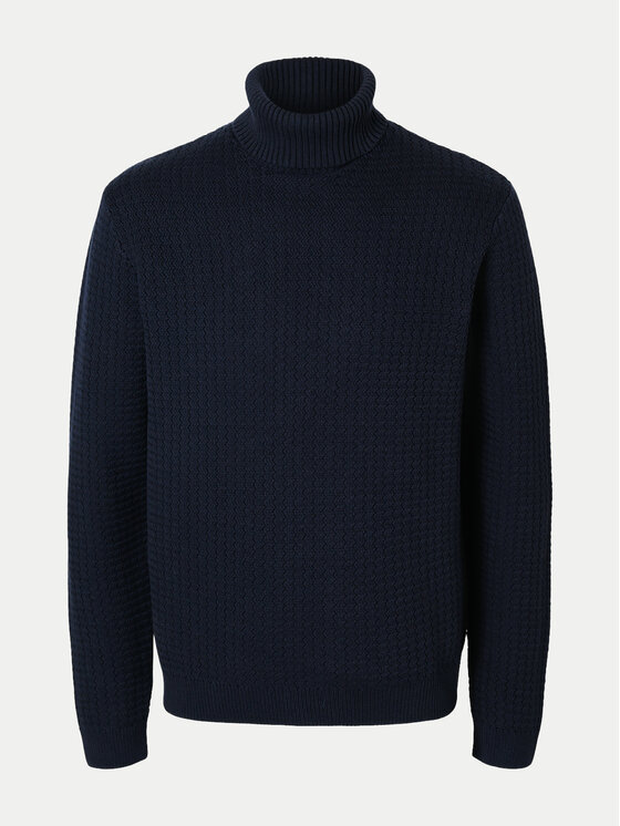 Selected Homme Selected Homme Bluză cu gât 16094576 Bleumarin Regular Fit