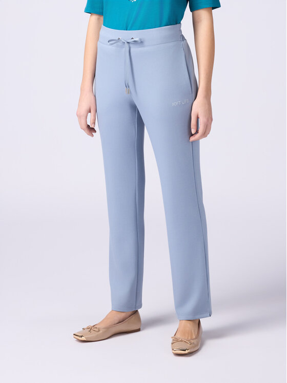 Oltre Oltre Pantaloni di tessuto P811J002241N024 Turchese Baggy Fit