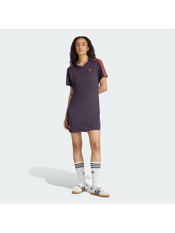adidas adidas Sukienka codzienna FC Bayern Terrace Icons Fioletowy Regular Fit