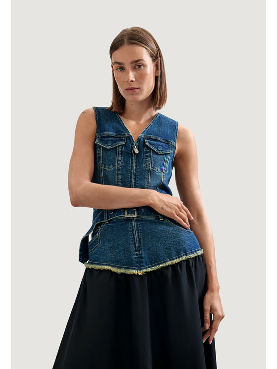 Desigual Desigual Sukienka codzienna VEST_GIGI Niebieski Casual Fit