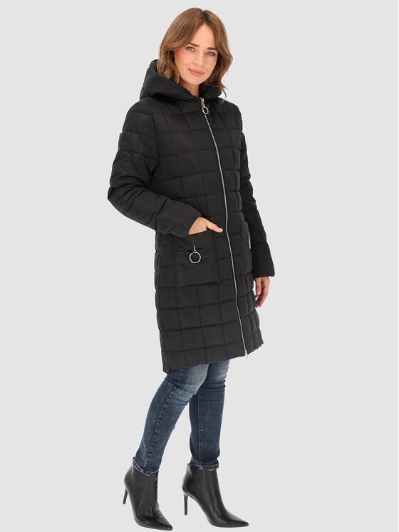 Perso Perso Dámska bunda BLH230015F Čierna Regular Fit