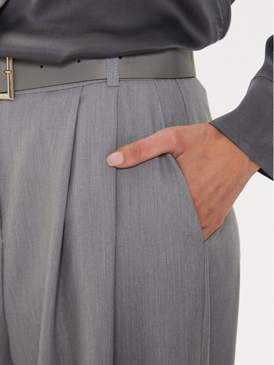 Imperial Imperial Hlače iz tkanine P3U0HMC Siva Relaxed Fit
