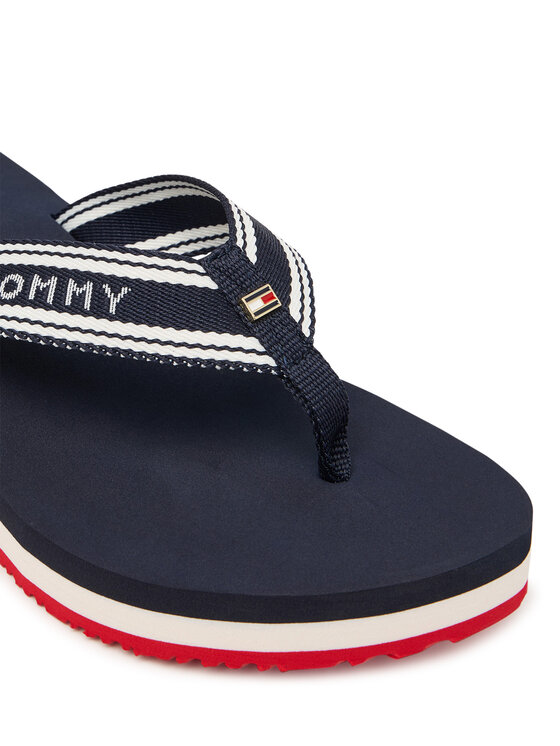 Tommy Hilfiger Tommy Hilfiger Šlepetės per pirštą Flag Print FW0FW09195 Tamsiai mėlyna