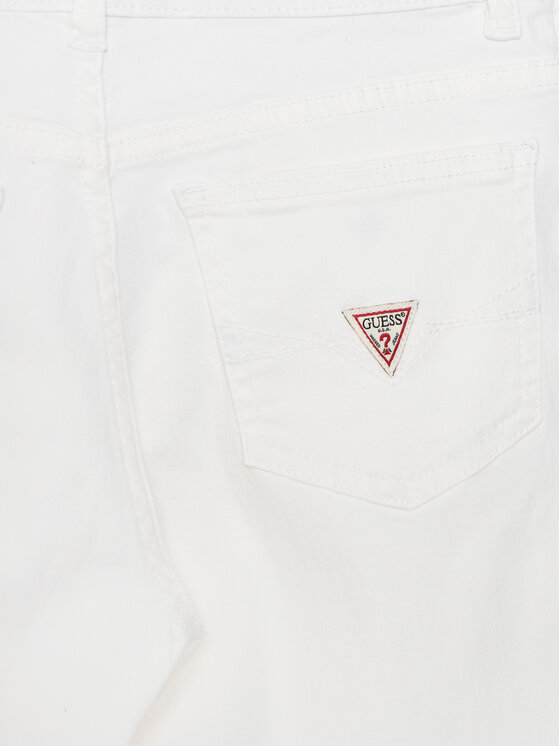 Guess Guess Szorty jeansowe L4RD11 WE620 Biały Regular Fit