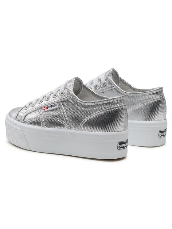 Superga platform clearance argento