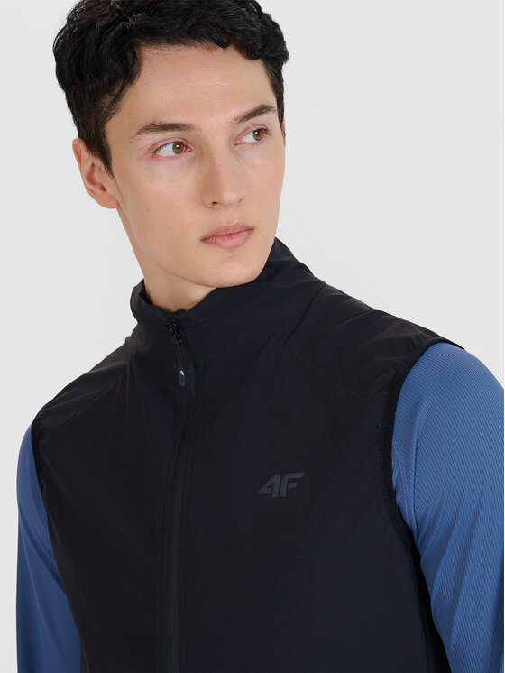 4F 4F Kamizelka BLAST Czarny Slim Fit