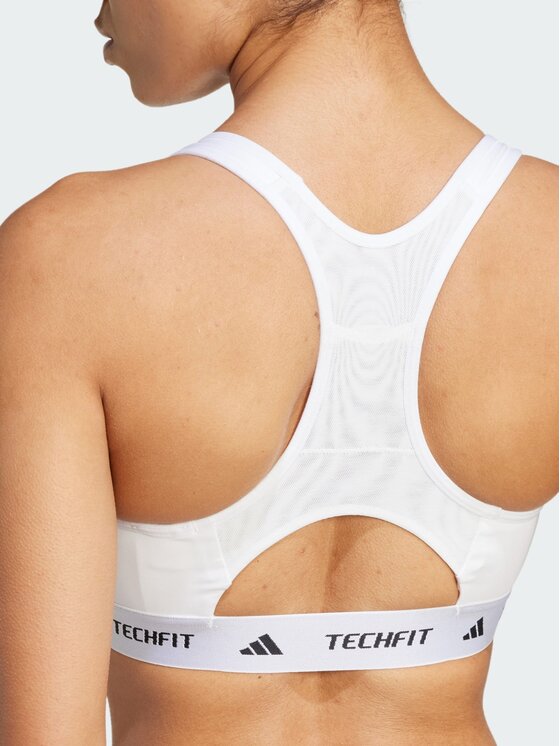 adidas adidas Biustonosz sportowy TECHFIT Biały