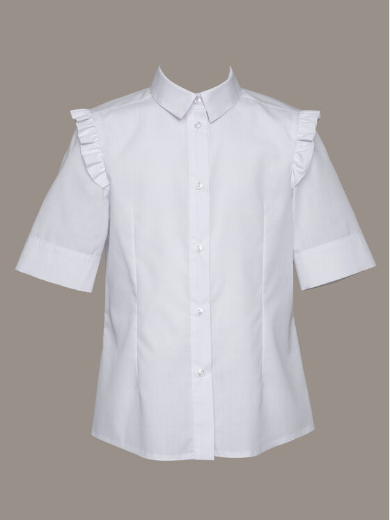 SLY SLY Bluzka 4S-104 Biały Comfortable Fit