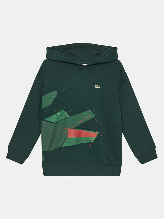 Lacoste Bluză SJ2561 Verde Oversize