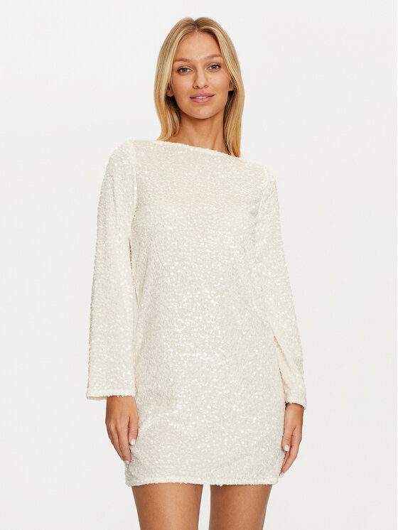 JDY JDY Коктейльна сукня Sara 15337656 Écru Regular Fit