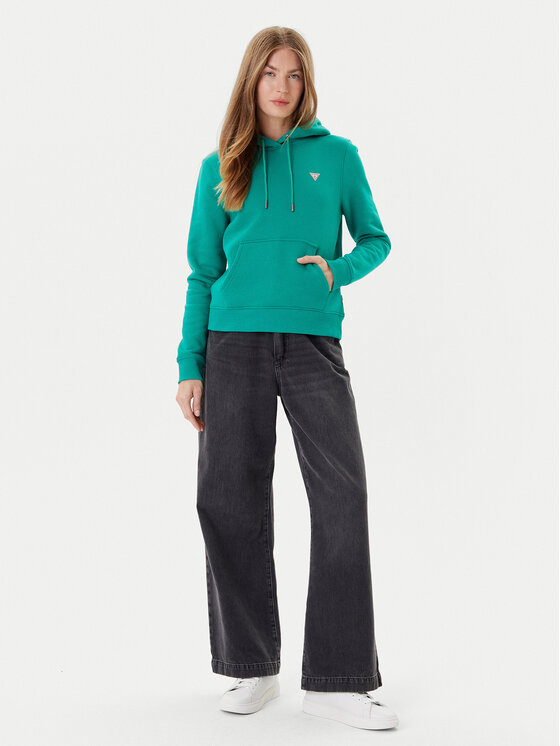 Guess Jeans Guess Jeans Felpa W4YQ04 KC811 Verde Regular Fit