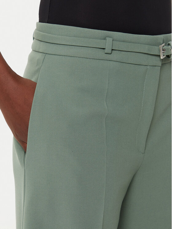 HUGO HUGO Palazzo nohavice Havinera 50530147 Zelená Regular Fit