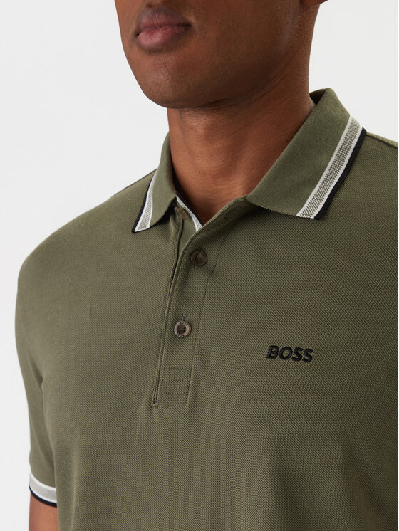 BOSS BOSS Polokošeľa Paddy 50469055 Kaki Regular Fit