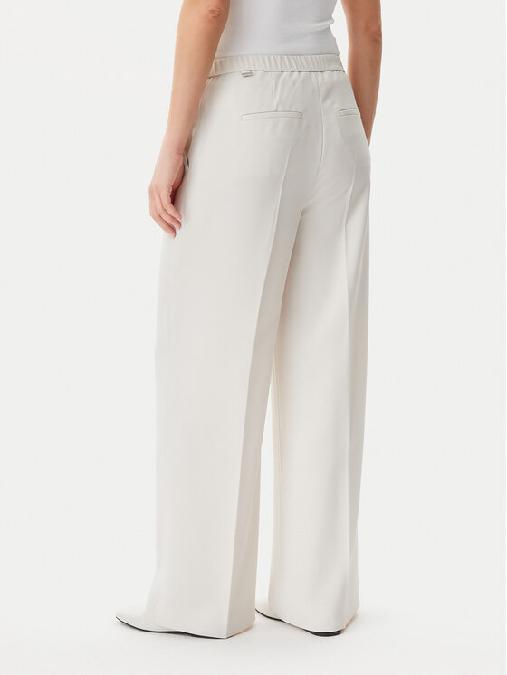 Calvin Klein Calvin Klein Bavlnené nohavice Travel Twill K20K208214 Sivá Wide Leg