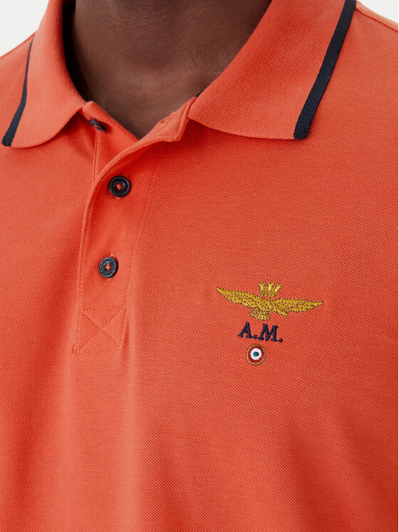 Aeronautica Militare Aeronautica Militare Polokošeľa 261PO1308UP00082 Oranžová Regular Fit