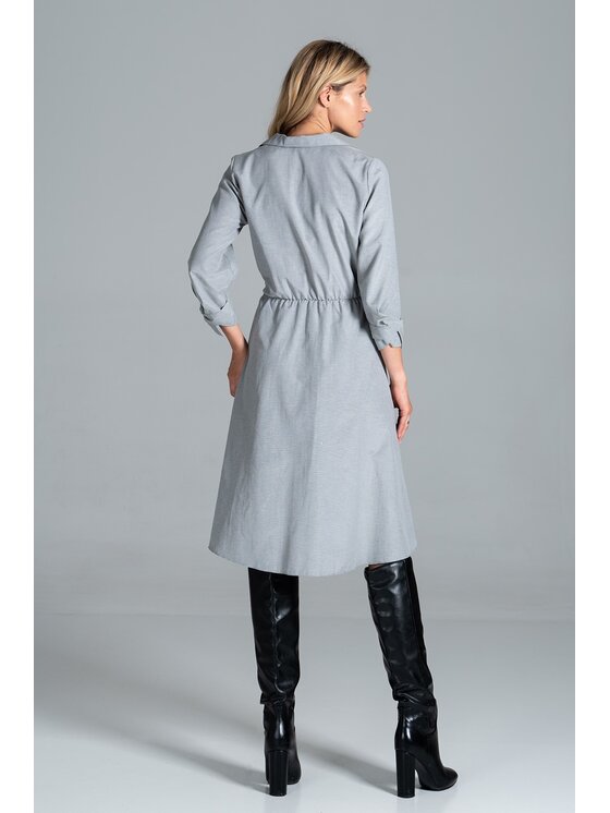 FIGL FIGL Šaty M838 Sivá Regular Fit
