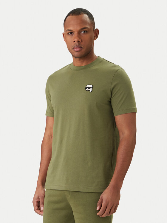 KARL LAGERFELD KARL LAGERFELD Tričko 755710 562224 Zelená Regular Fit