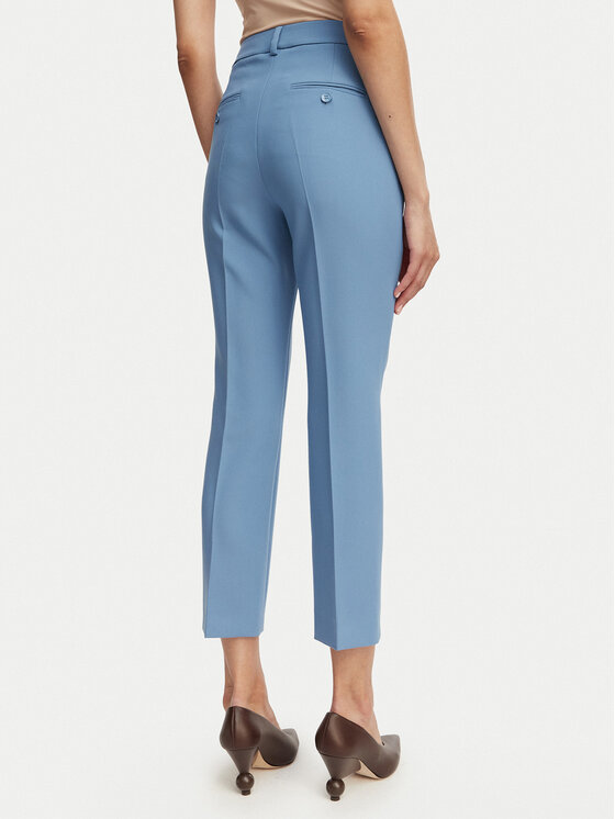 Weekend Max Mara Weekend Max Mara Hlače iz tkanine Rana 2615131021 Svetlo modra Slim Fit