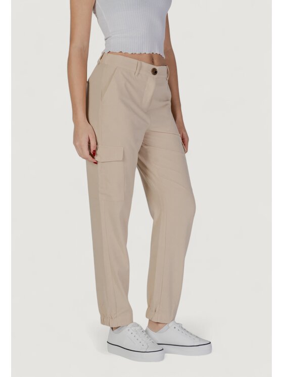 b.young b.young Παντελόνι γυναικείο BYDANTA CARGO PANTS Μπεζ Cargo Fit