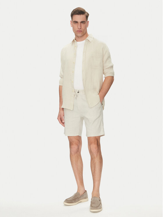 BOSS BOSS Särk 50537381 Beež Regular Fit