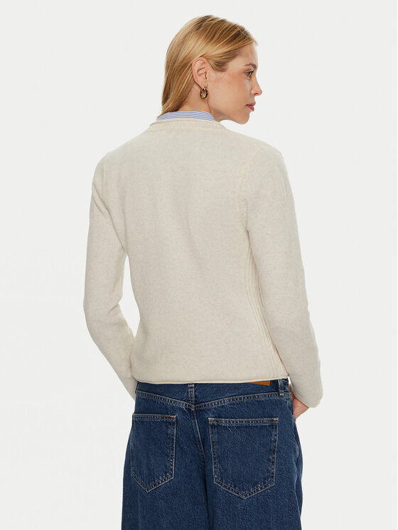 Tommy Hilfiger Tommy Hilfiger Cardigan WW0WW43092 Bej Regular Fit