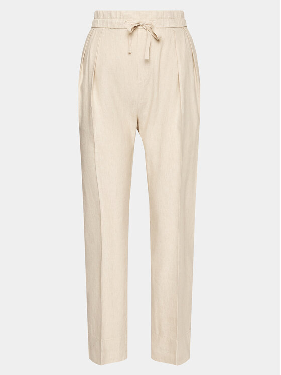 InWear Pantaloni din material Kei 30108217 Écru Relaxed Fit