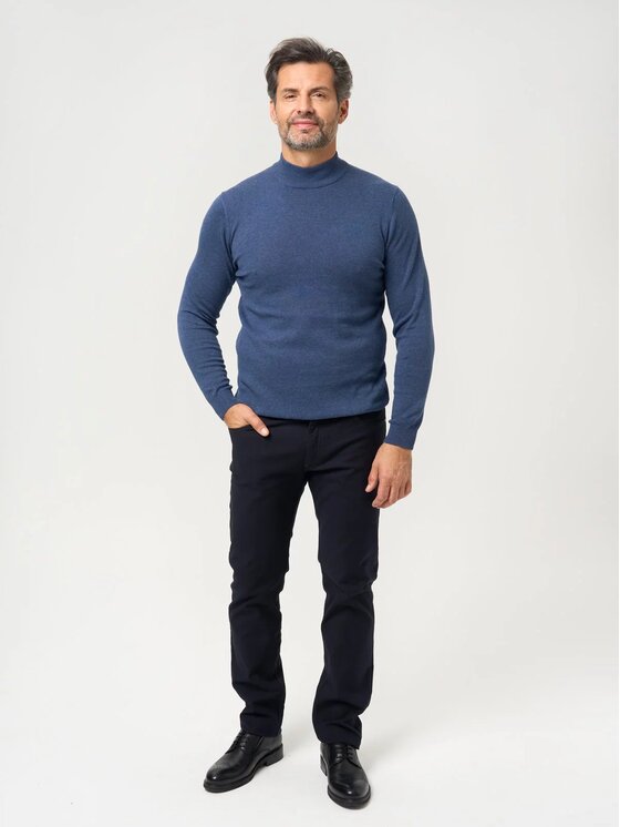 Willsoor Willsoor Sweter 71428 Niebieski Anatomic Fit