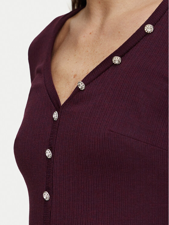Guess Guess Блузка W6BP32 K6401 Бордовий Regular Fit