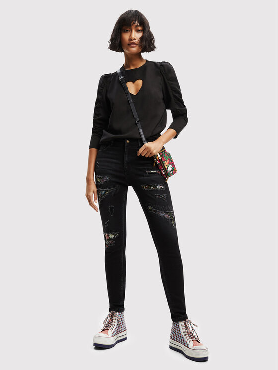 Desigual Desigual Bluse Cor 22WWBW07 Schwarz Regular Fit
