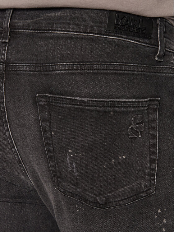 KARL LAGERFELD KARL LAGERFELD Traperice 265801 551832 Crna Slim Fit
