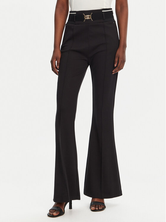 Liu Jo Sport Liu Jo Sport Pantaloni di tessuto TA5256 JS182 Nero Flare Fit
