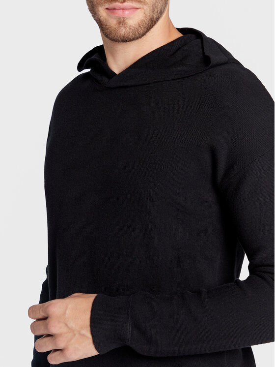 Sisley Sisley Суитшърт 10C1S2005 Черен Regular Fit