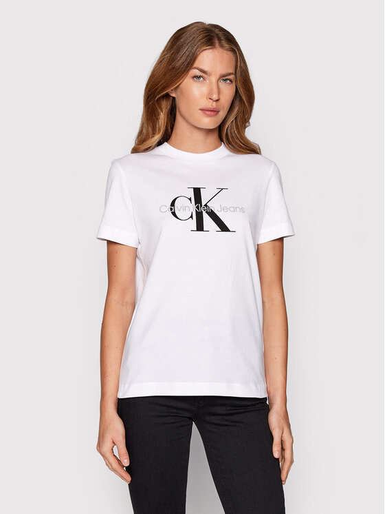 Calvin Klein Jeans T-shirt J20J219142 Bijela Regular Fit