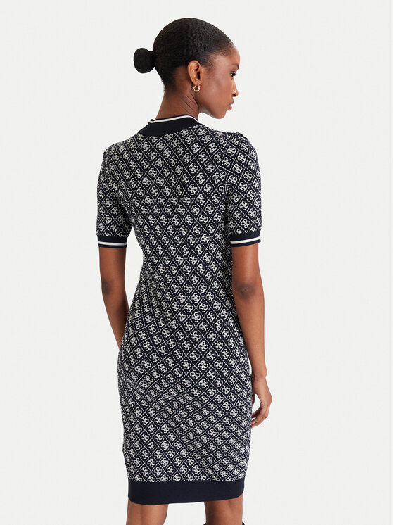 Guess Guess Плетена рокля W3YK39 Z37K0 Тъмносин Regular Fit