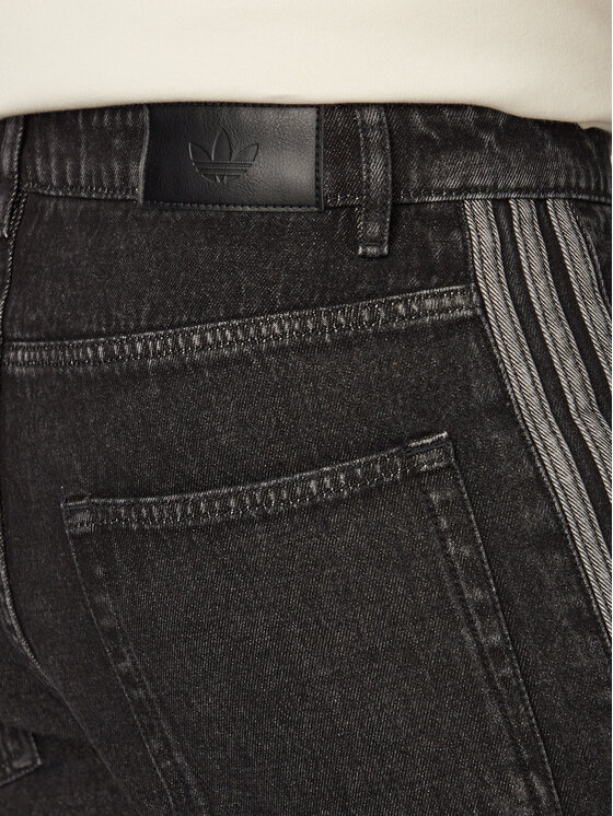 adidas adidas Szorty jeansowe adicolor Firebird KD1498 Czarny Loose Fit