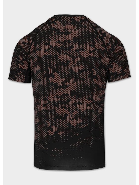 PITBULL PITBULL Koszulka techniczna HEX CAMO HILLTOP Beżowy Regular Fit