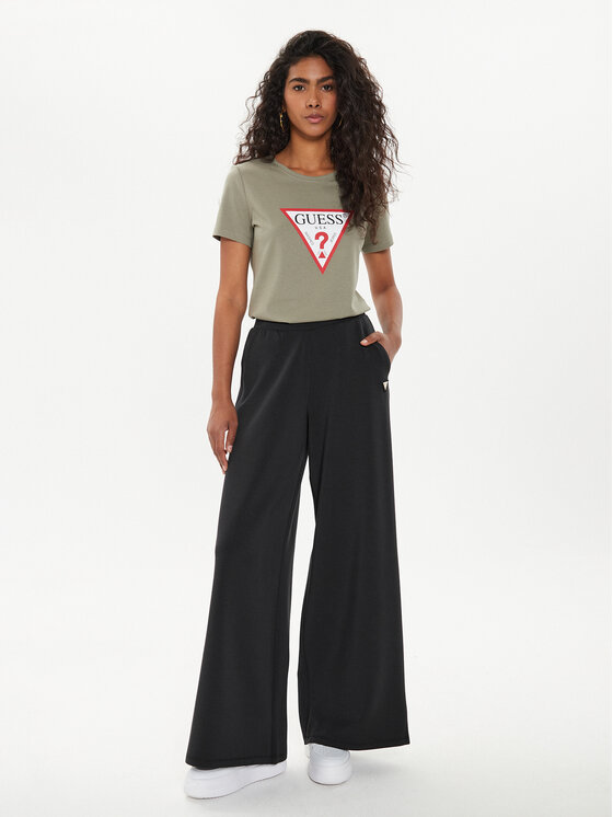 Guess Guess T-Shirt W1YI1B I3Z14 Zielony Regular Fit