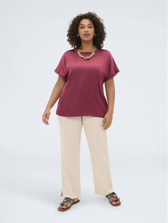 Fiorella Rubino Fiorella Rubino Bluzka 2009L000666N026 Czerwony Regular Fit