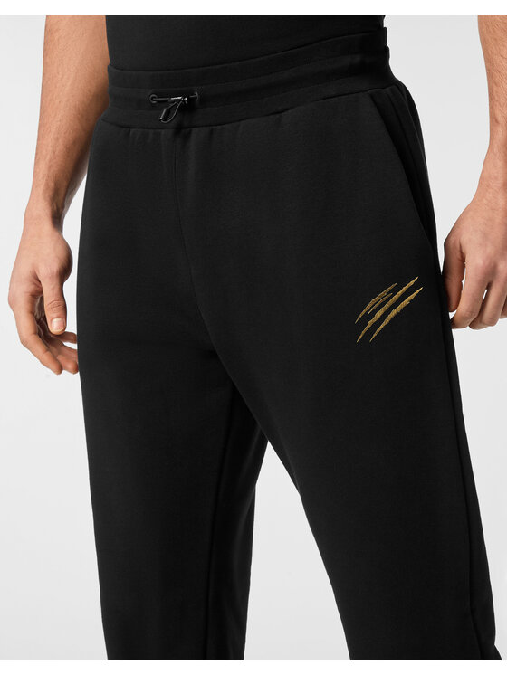 Plein Sport Plein Sport Долнище анцуг PAEC MJT2607 STE003N Черен Regular Fit