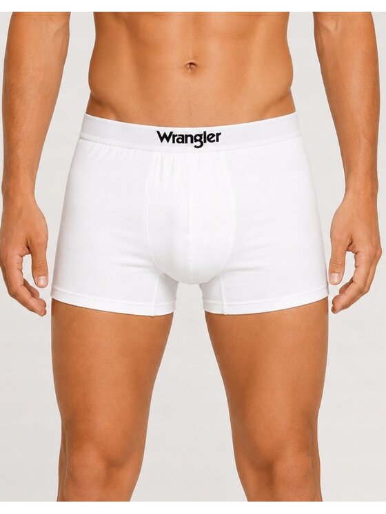 Wrangler Wrangler Bokserki Masson 3 Pack Cotton Elastane Trunks Czarny
