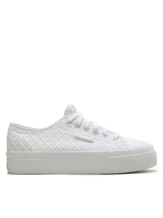 Superga Superga Πάνινα παπούτσια Platform MAcrame Rhombus 2740 S2126MW Λευκό