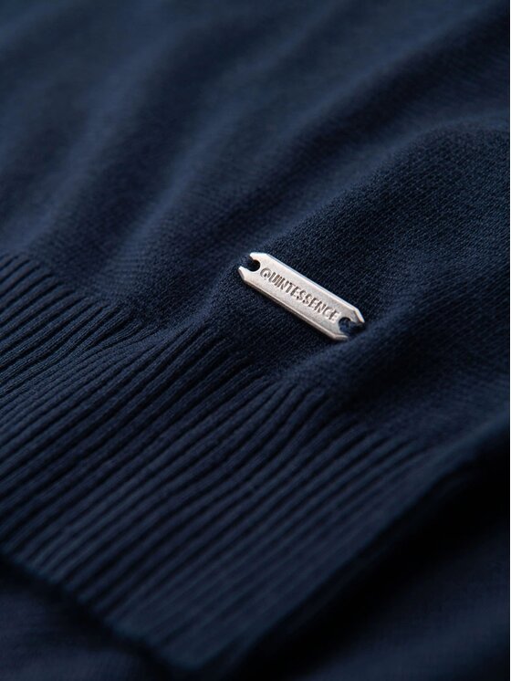 Ombre Ombre Polo OM-POSS-0159 Granatowy Slim Fit