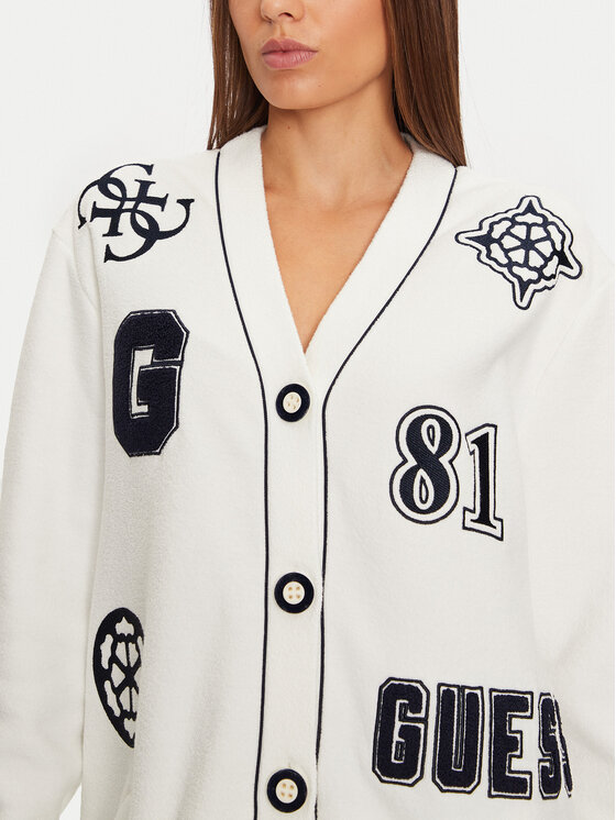 Guess Guess T-krekls V4BQ08 KCHV0 Balts Boxy Fit