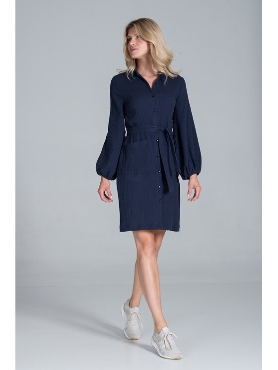 FIGL FIGL Sukienka codzienna M829 Granatowy Regular Fit