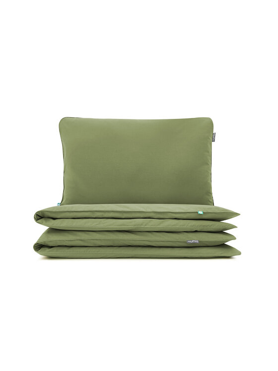 Mumla Mumla Komplet pościeli Basic Khaki Zielony